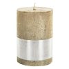 Metallic Gold Pillar Candle 10x7cm