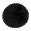 Silky Sheepskin Round Seat Pad in Black