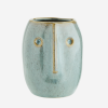 Cheeky Flower Pot With Face Imprint Blue