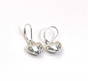 Small silver Heart earringss