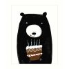 Bear & Cake Greetings Card