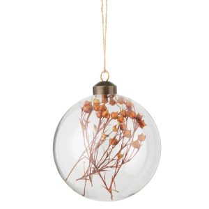 Xmas Bauble with Dried Flower Insert