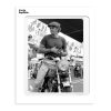 Framed Steve McQueen Moto Photographic Print 30x40cm