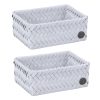 Ice Grey Small Fit Open Storage Basket