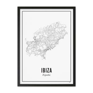 Framed Ibiza Print with Frame 30x40cm