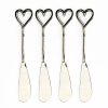 Set of 4 Love Heart Butter Knives