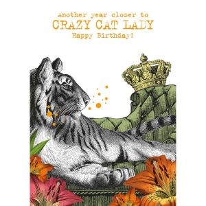 Crazy Cat Lady Greetings Card