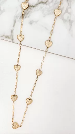 Silver Multi Heart Chain Necklace