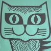 Teal Cat Hornsea Tea Towel