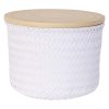 White Wonder High Round Storage Basket