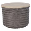 Taupe Wonder High Round Storage Basket