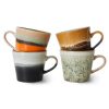 70's Ceramics Cappuccino Mugs - Set of 4