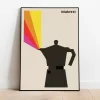 Bialetti, Coffee Poster, Boho Kitchen Print, 1960s Wall Art