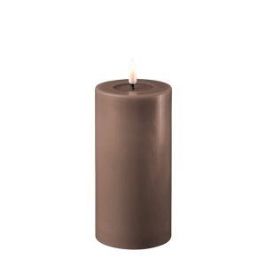 Mocca Unique Battery Operated LED Candle 7.5x15cm