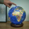 Large Atlas Globe Lamp Walnut