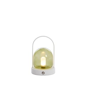 Yeremi Green & Cream Glass LED Lamp