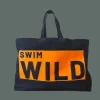 Jumbo Swim Wild Bag Navy & Neon Orange