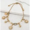 Envy Gold Sunburst Charm Bracelet