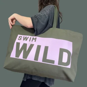 Jumbo Swim Wild Bag Olive & Pink