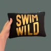 Black Swim Wild Zip Bag