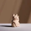 Mini Ochre Waving Lucky Cat