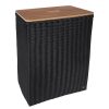 Grand Superb Black Lidded Storage Basket