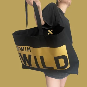 Jumbo Swim Wild Bag Black & Gold