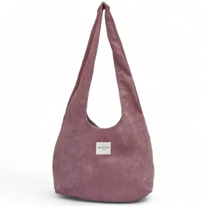 Pink Cord Oval Bag