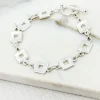 Silver Square Link Bracelet