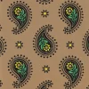 Recycled Kraft Folklore Wrap Roll Paisley