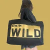 Jumbo Swim Wild Bag Black & Gold