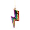 Rainbow Lightning Bolt Shaped Bauble