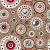 Recycled Kraft Folklore Wrap Roll Circles