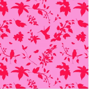 Eco-Friendly Birds Wrapping Paper Roll Pink