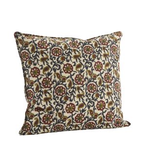 Printed Tomato & Mustard Floral Print Cushion