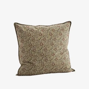 Printed Paprika & Taupe Floral Print Cushion