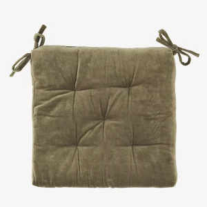 Dusty Green Velvet Cotton Seat Pad