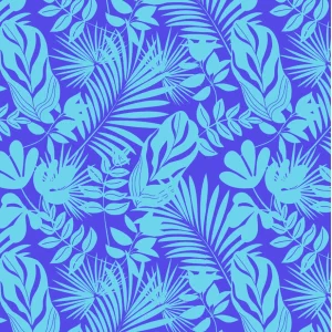 Eco-Friendly Blooms Wrapping Paper Roll Blue