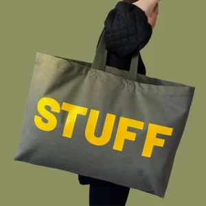 Jumbo Stuff Bag Olive & Yellow