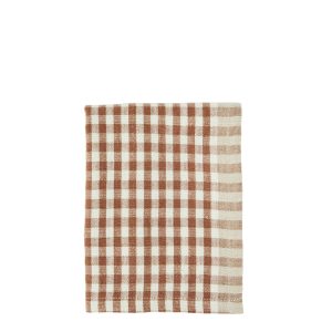 Paprika & Off White Check Tea Towel