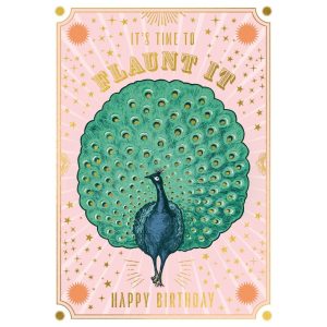 Flaunt It Peacock Greetings Card