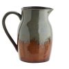 Petrol & Brown Stoneware Jug