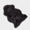 Silky Sheepskin Rug Black