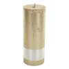 PTMD Metallic Gold Pillar Candle 18x7cm