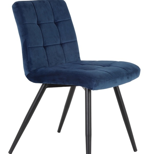 Blue Quilted Velvet Dining Chair - Collective Home Store