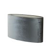 Zinc Graphite Velour Oval Slim Lampshade 70cm