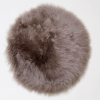 Silky Sheepskin Round Seat Pad in Vole