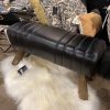 Black Leather Pommel Horse Bench