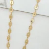 Long Gold Necklace with Square Links