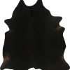 Natural Black Cow Hide Rug Large